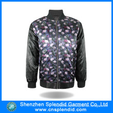 Wholesale Winter Colorful Flower Fleece Jackets for Men with Zipper